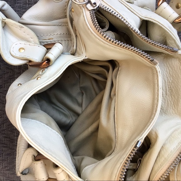 🚫SOLD🚫 Chloe Cream Leather Paddington Lock Satchel Bag - Picture 12 of 15